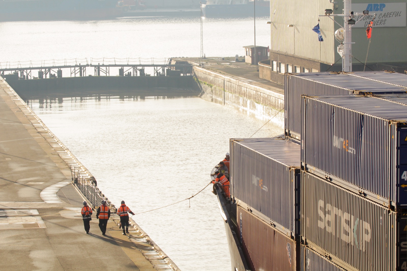 Container operations at an ABP port