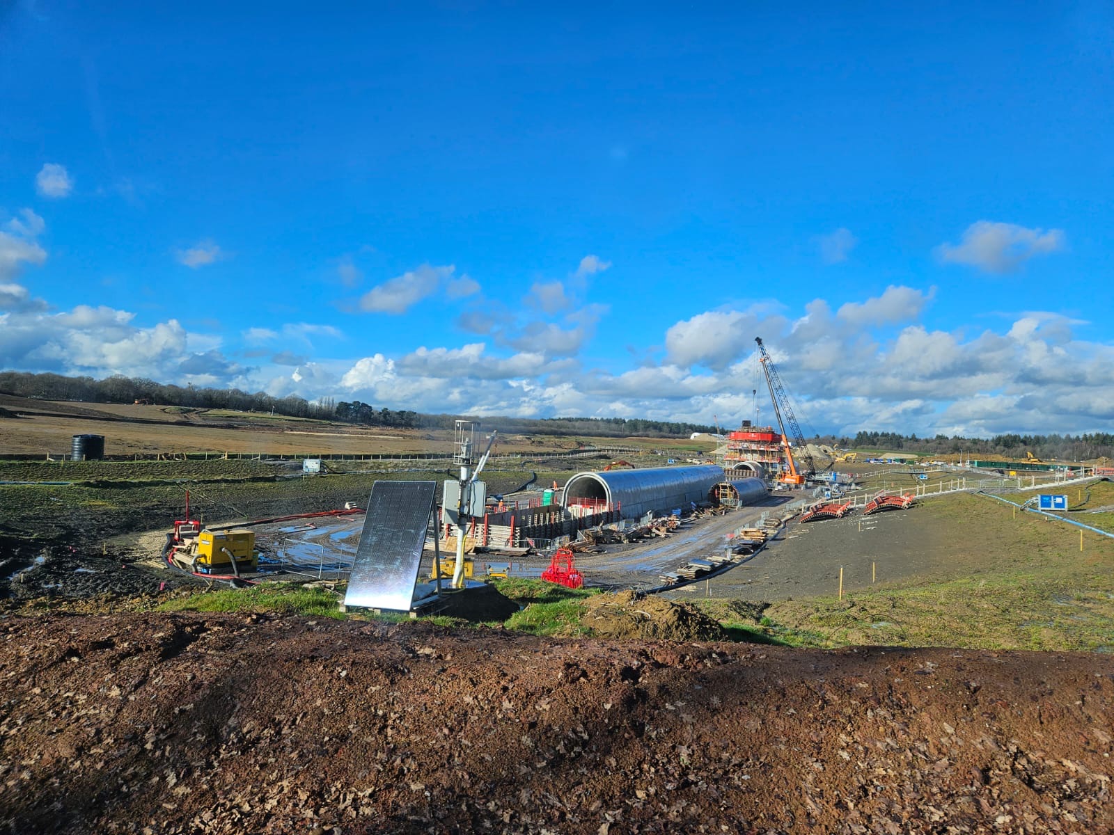 Havant Thicket Reservoir works under construction